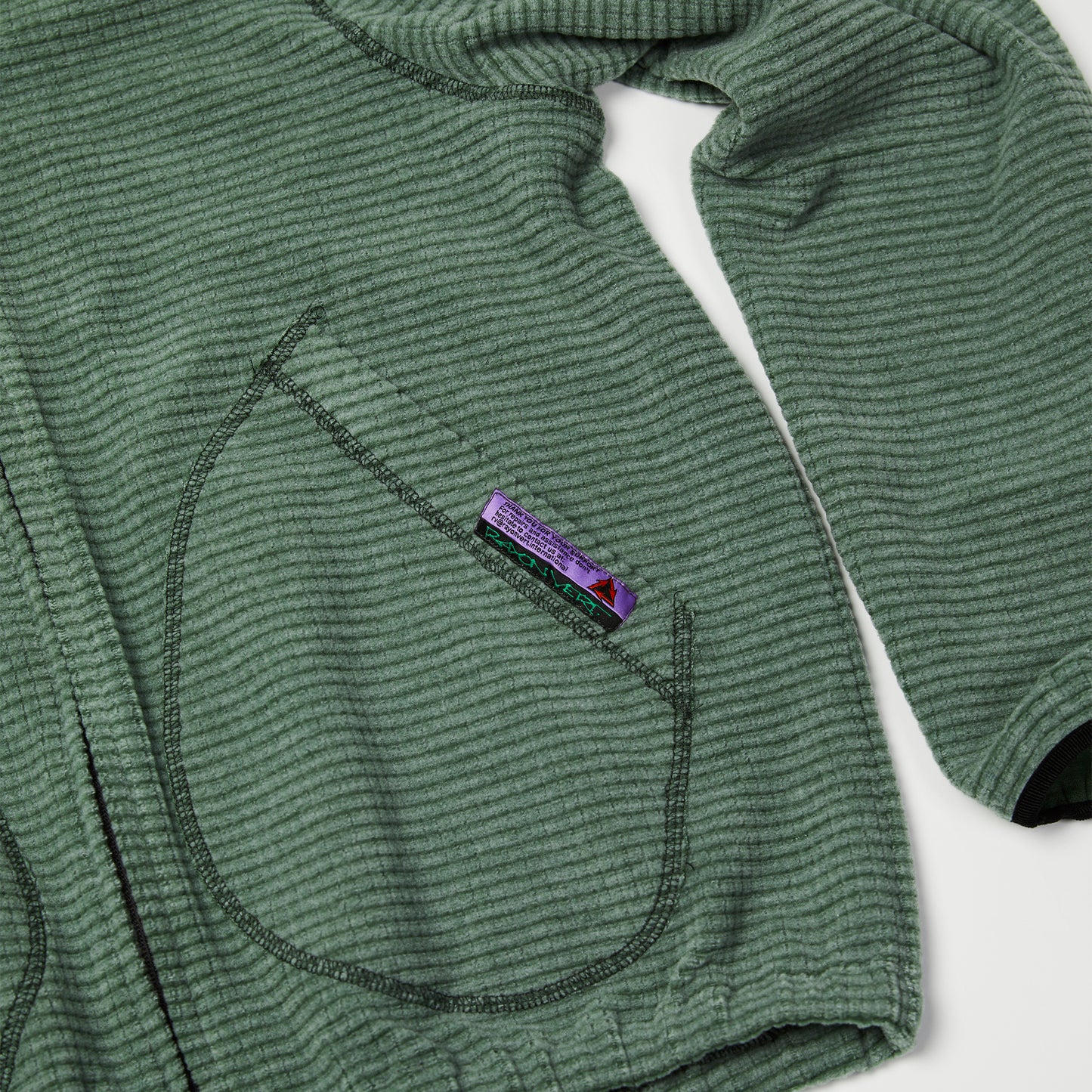 Becco Grid Fleece – Lichen Green