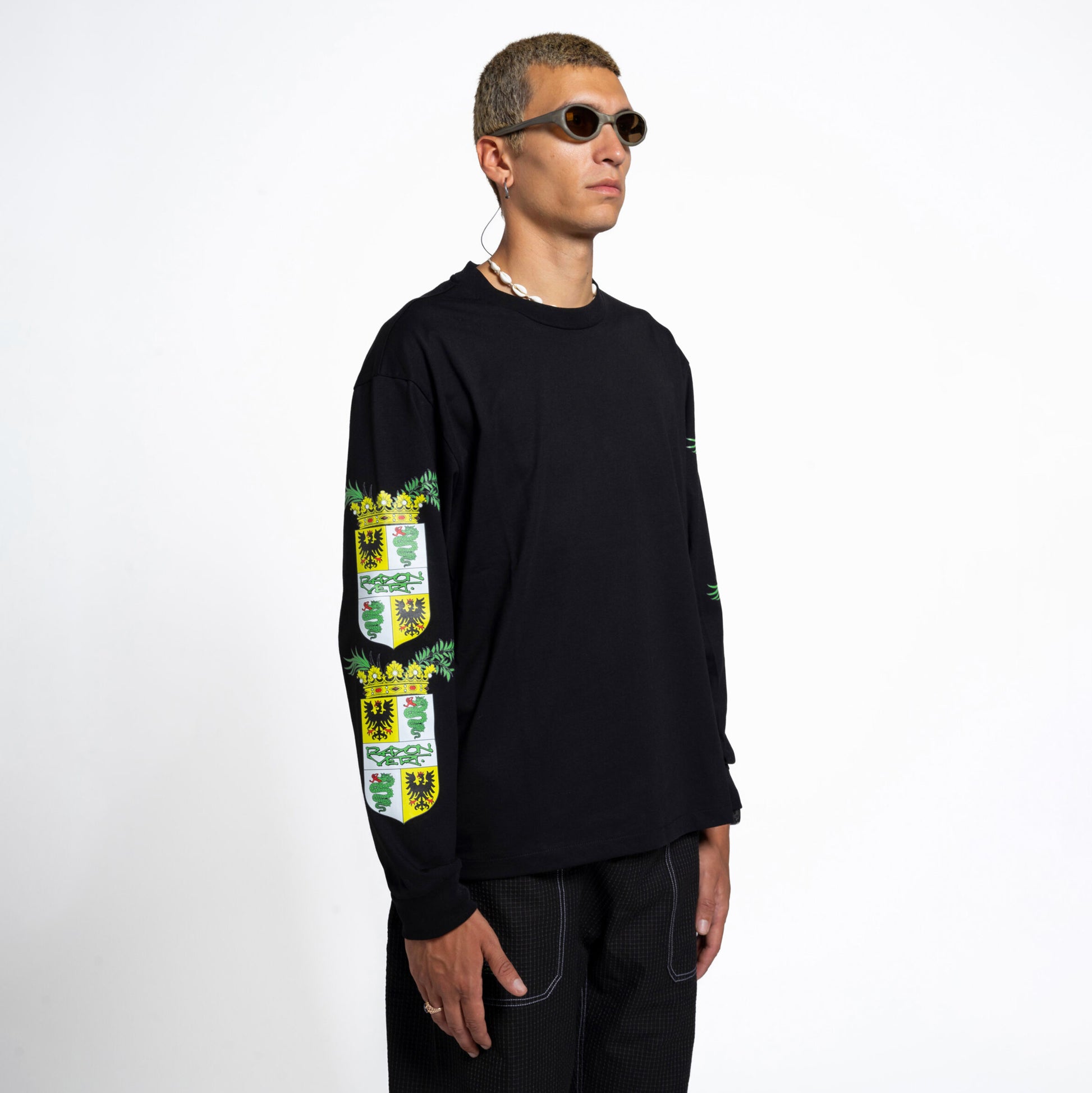 Coat Of Arms LS Shirt – Golgotha Black