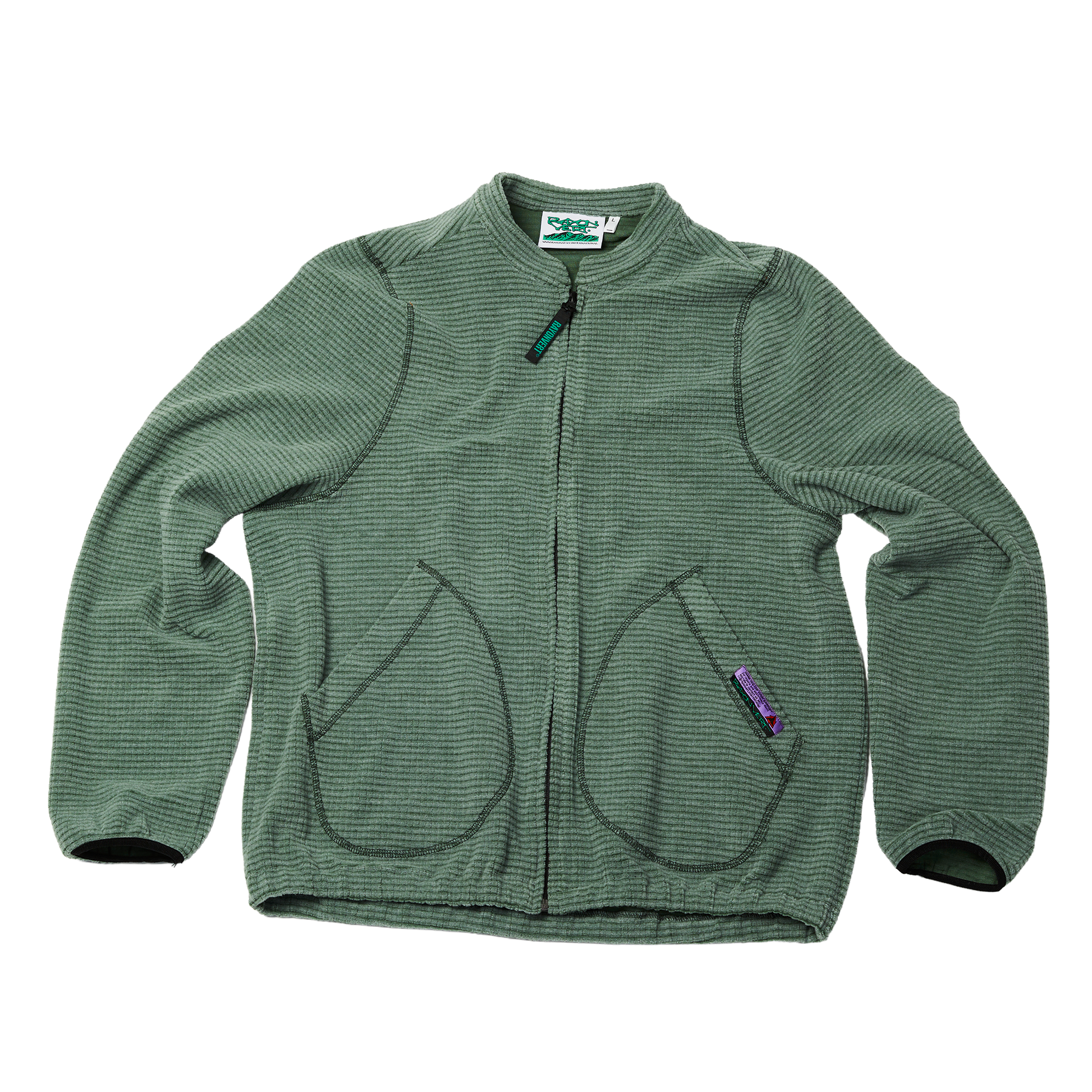 Becco Grid Fleece – Lichen Green