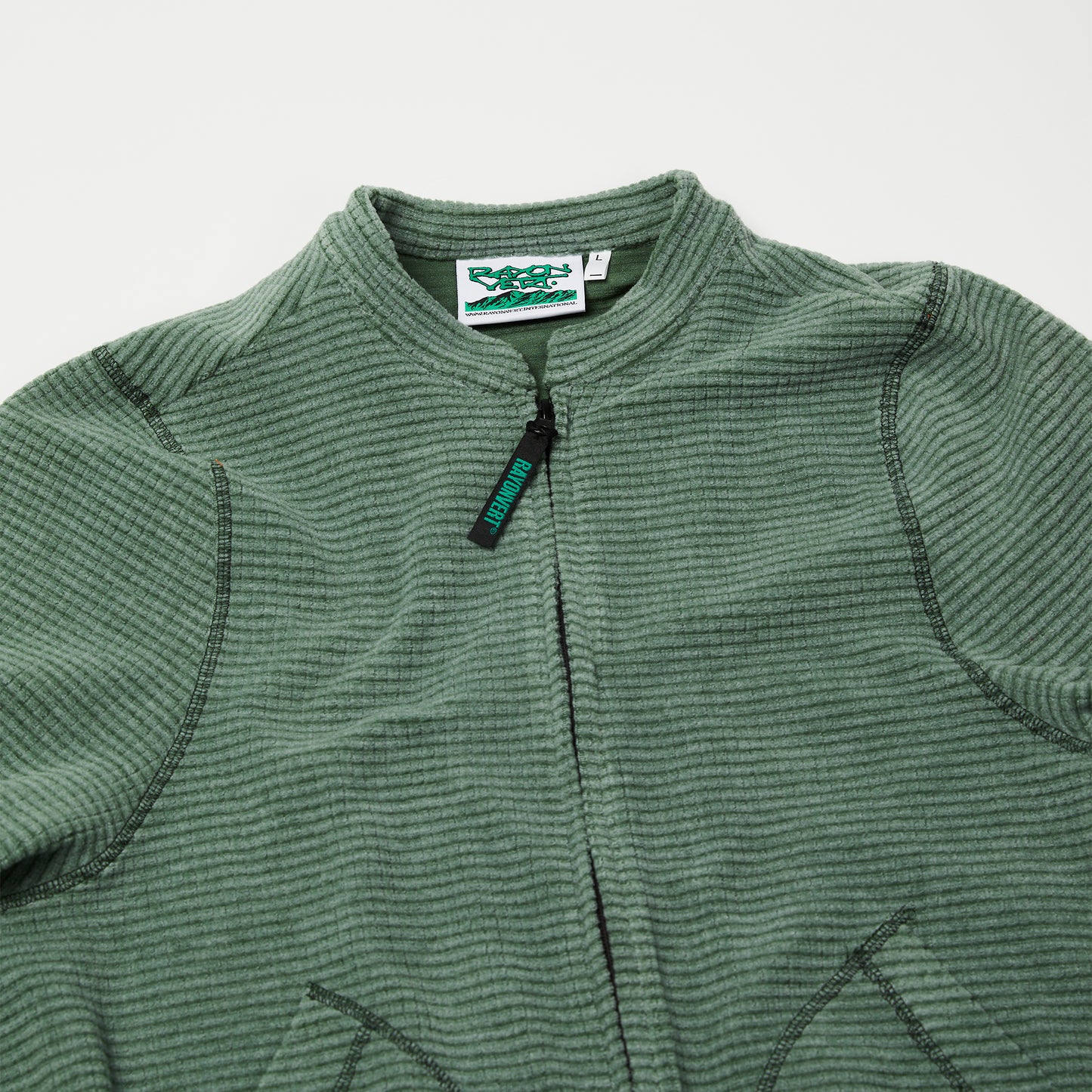 Becco Grid Fleece – Lichen Green