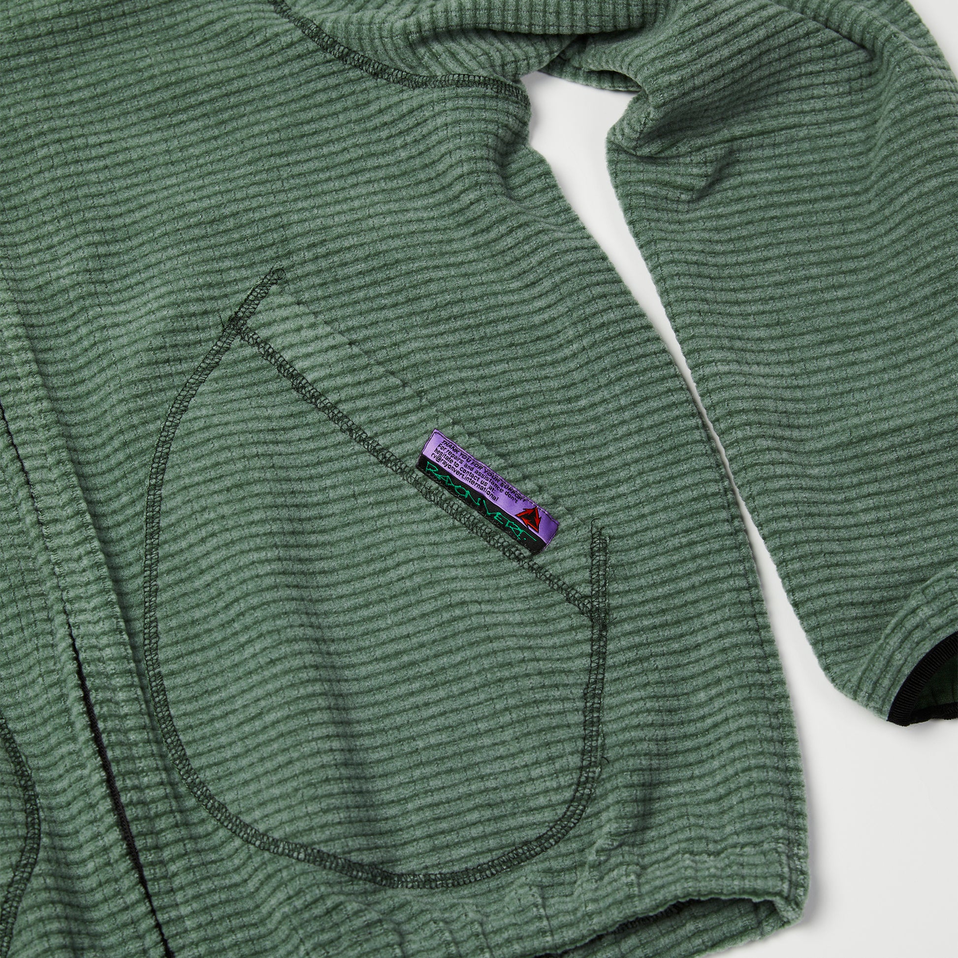 Becco Grid Fleece – Lichen Green